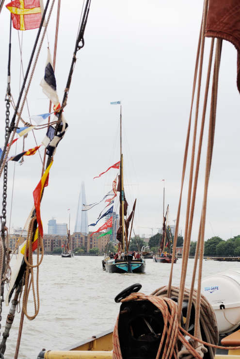 Away we go out onto the river from West India Dock — Picture by Renee Waite