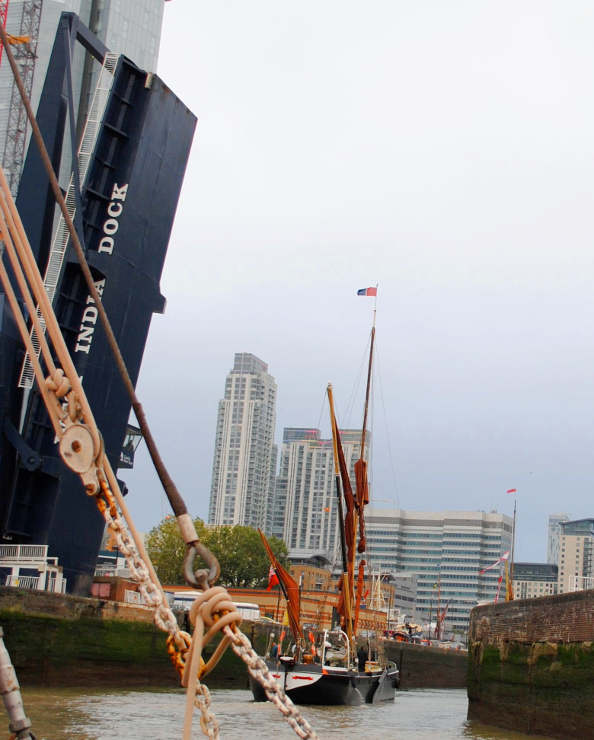 Heading back into West India Dock after the parade — Picture by Renee Waite